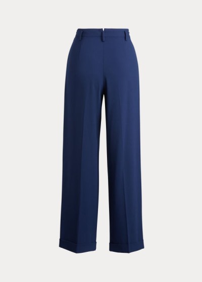 Pantalones Ralph Lauren Mujer Azul Marino - Duval Stretch Wool Crepe - IGZXV7568